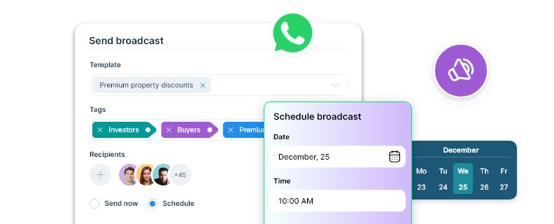 Create whatsapp broadcast message